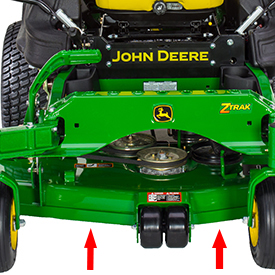 Mower rectangular leading-edge reinforcement